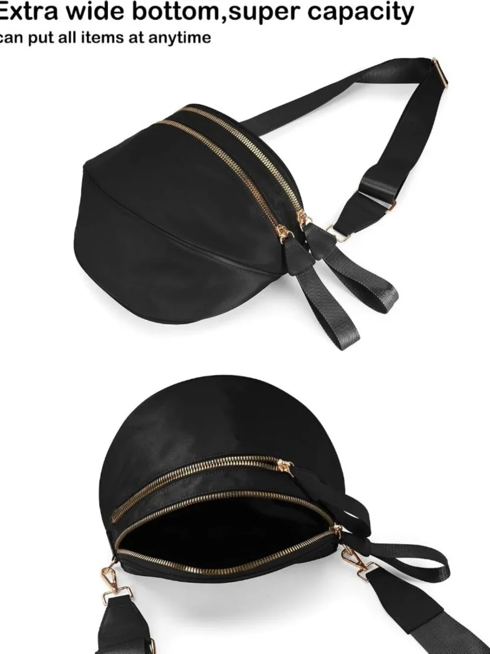 Trendy Spacious Nylon Crossbody Bum Bag | Stylish Handbag & Wallet for Women